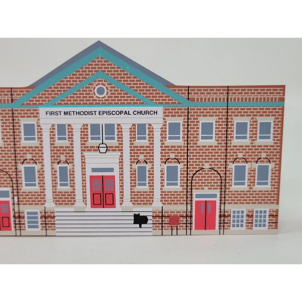 Cat's‎ Meow First Methodist Episcopal Church House Collectible 1997 Hand-Painted